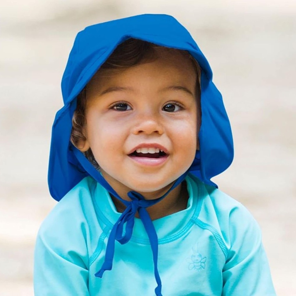 GREEN SPROUTS EUC Breathable Solid Flap Infant Baby Sun Protection & Swim Hat